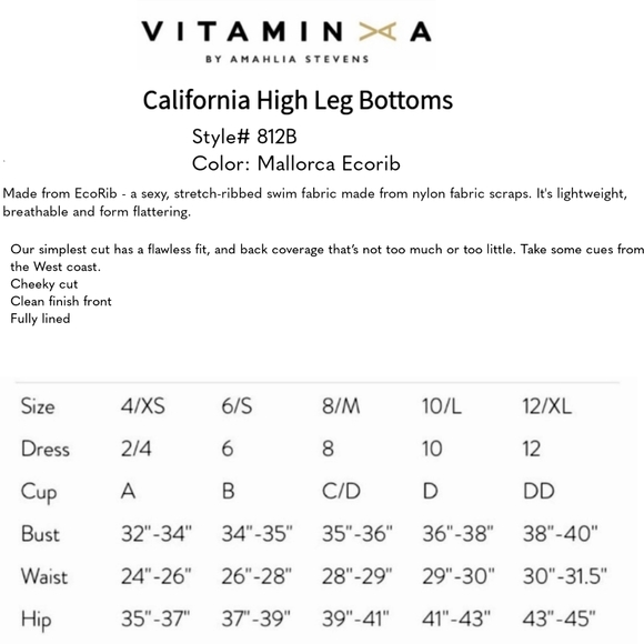 Vitamin A California High Leg Ecorib Bikini Bottom - Picture 6 of 6